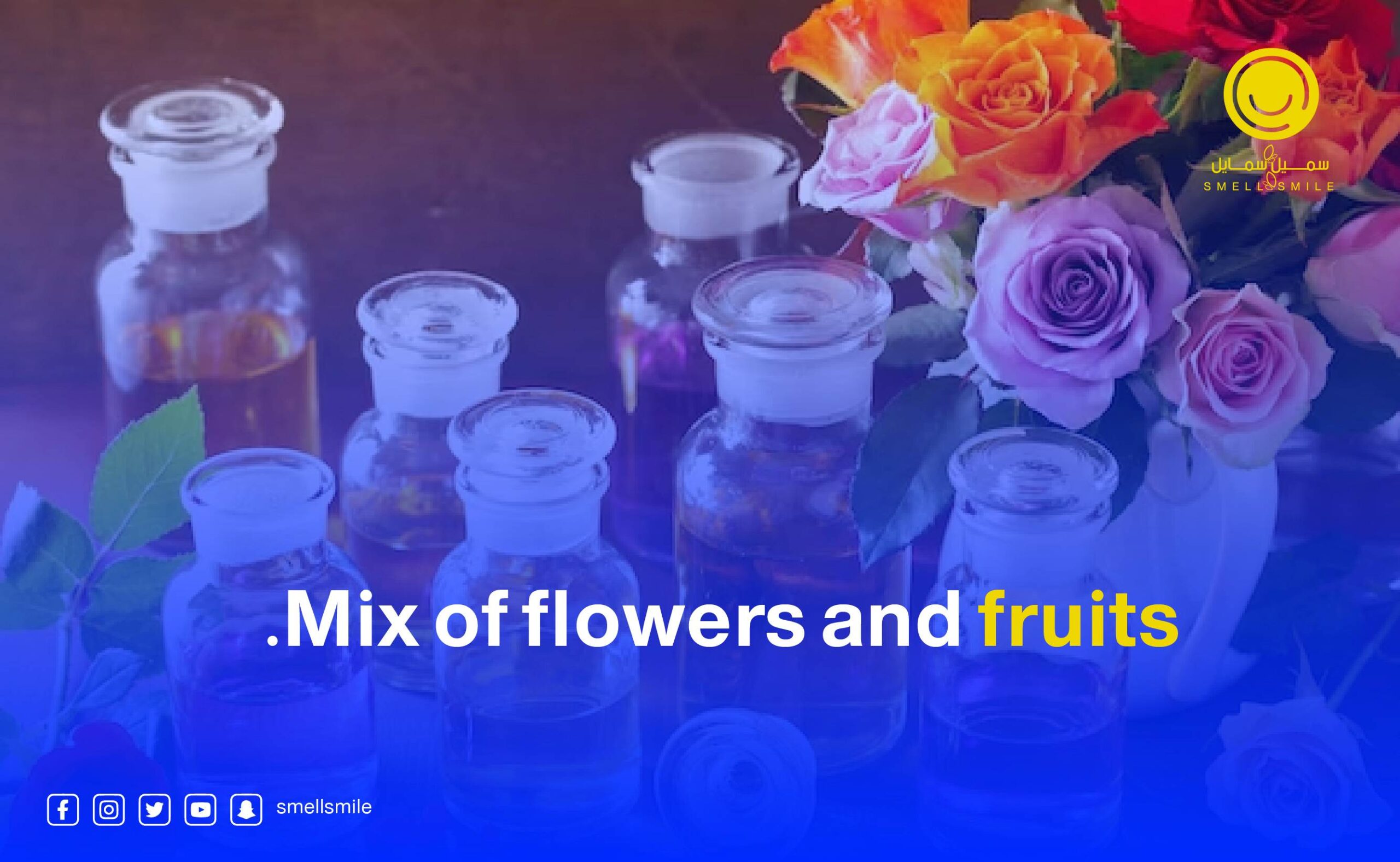 Mix of flowers and fruits