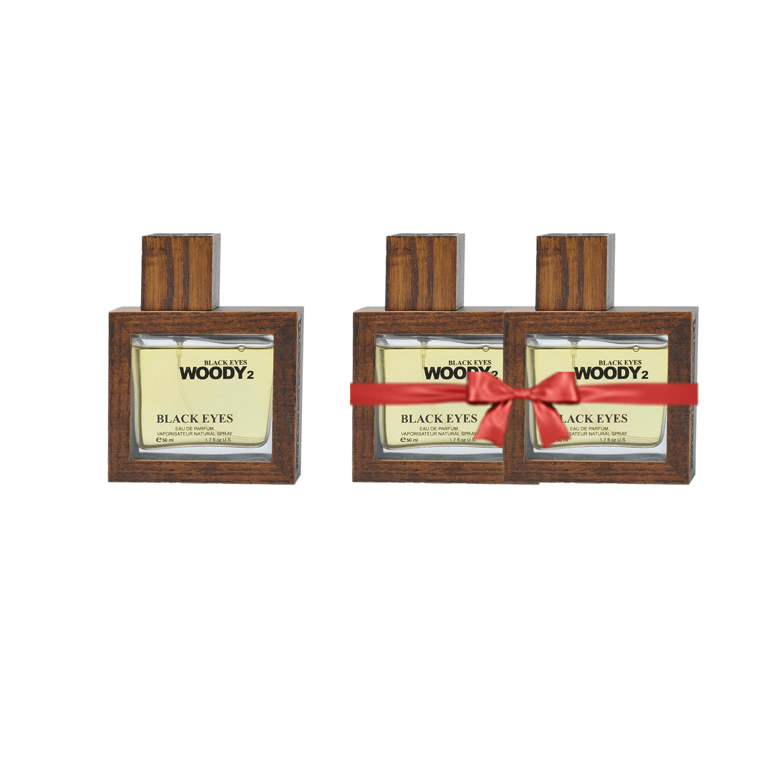 3 Black eyes Woody 2 perfume with a price of one